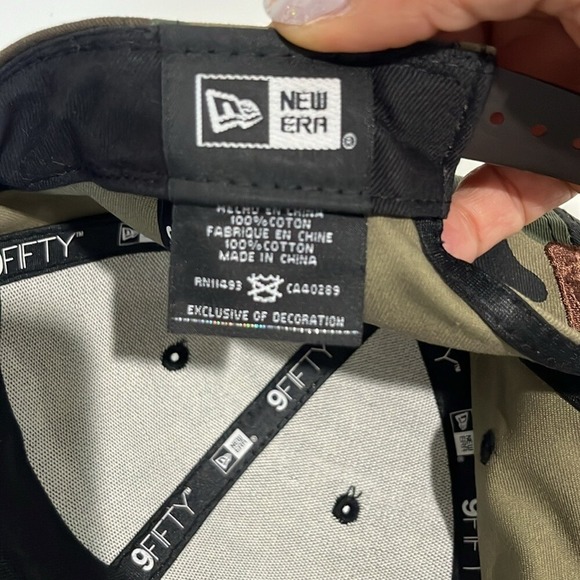 New Era 9FIFTY‎ Los Angeles Lakers Camouflage Snapback Leather Logo Basketball - Picture 7 of 7